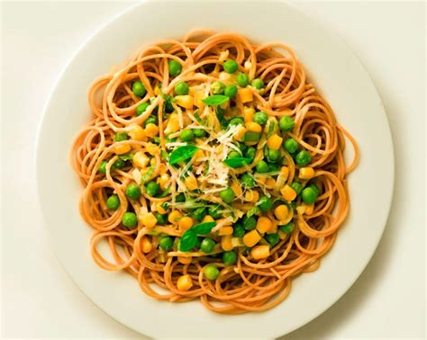 Spaghetti With Peas And Corn Meatless Monday