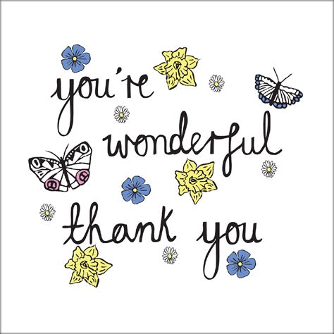 Youre Wonderful Thank You Greetings Card In 2021 Personalized Thank You Cards Thank You