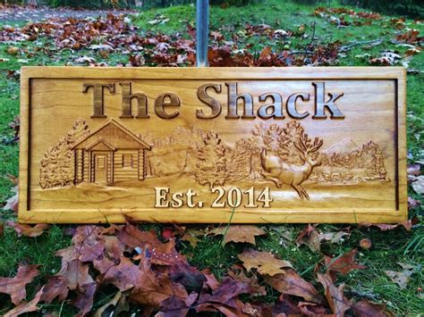Personalized Cabin Sign Custom Wood Sign Rustic Cabin Decor Etsy