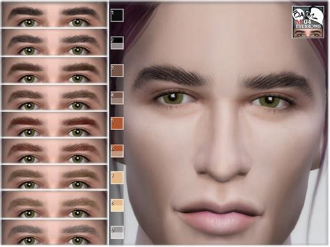 The Sims Resource Male Eyebrows 04