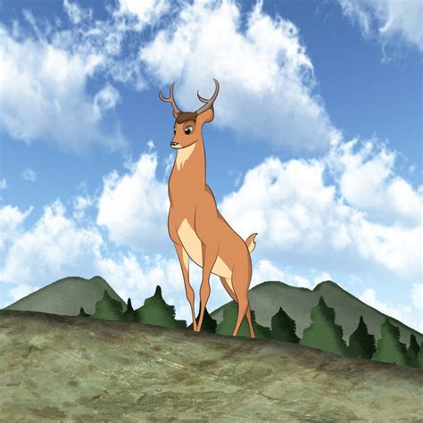 185645 Safe Artistlouisetheanimator Bambi Bambi Cervid Deer