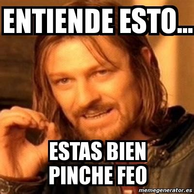 Meme Boromir Entiende Esto Estas Bien Pinche Feo 4509159