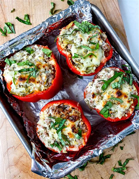 Italian Stuffed Bell Peppers Recipe The Savvy Spoon