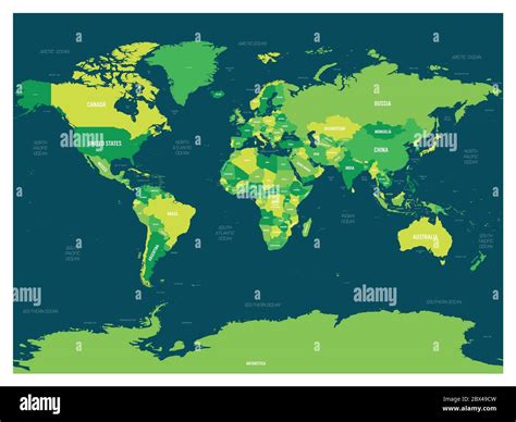 Mapa Del Mundo Tono Verde Coloreado Sobre Fondo Oscuro Mapa Pol Tico