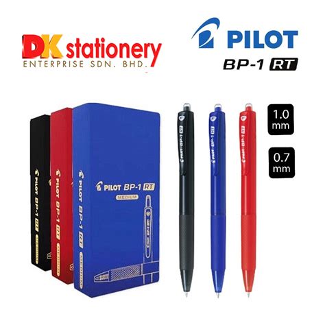 Pilot Ball Pen Bp 1 Rt 07mm 10mm I Box Of 12 Pcs Shopee Malaysia