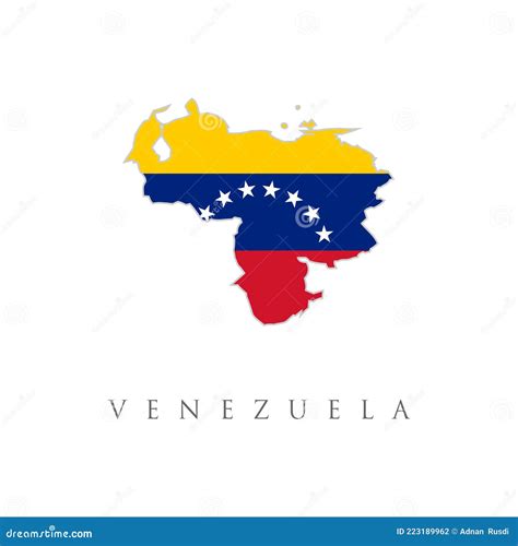 Venezuela Country Flag Inside Map Contour Design Icon Logo Map Of The