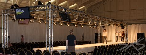 Fashion Show Catwalk And Lighting Rig On Ground Support Truss Structure
