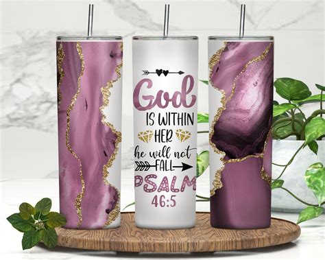 Psalm 465 Tumbler God Is Within Her She Will Not Fall Etsy