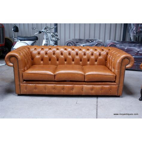 Chesterfield Vintage Tan Moy Antiques