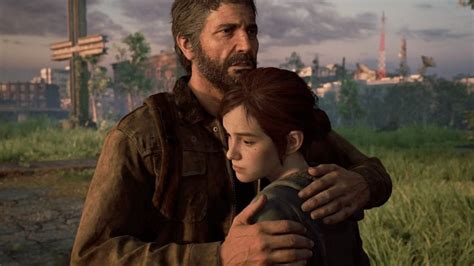 The Last Of Us Characters Hugging Each Other In A Scene From The Video Game The Last Of Us