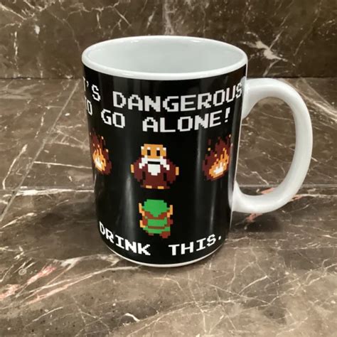 Legend Of Zelda Link Dangerous To Go Alone Multicolored Coffee Mug 15