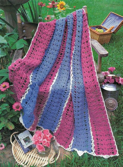 Vintage Crochet Pattern Shell Panels Vintage Crochet