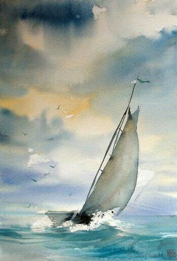 Sailboat Painting Watercolor At Explore Collection