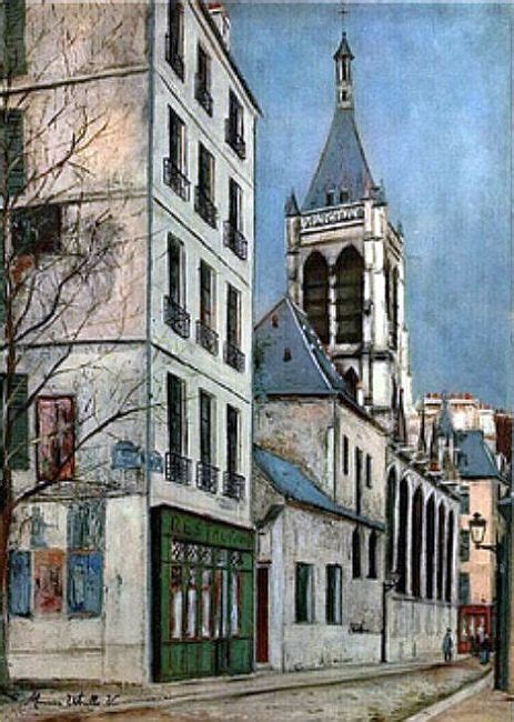 Léglise St Séverin Par Maurice Utrillo 1906 Montmartre Maurice
