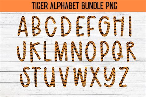 Tiger Alphabet Letters Graphic By Sublimation Heaven Creative Fabrica