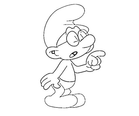 3 Brainy Smurf Coloring Page