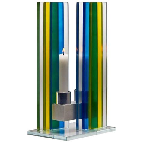 Candleholder Unified Light Tabletop Glass Aluminium Contemporary Rainbow For Sale At 1stdibs