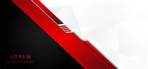 Template Corporate Banner Concept Red Black Grey And White Contrast