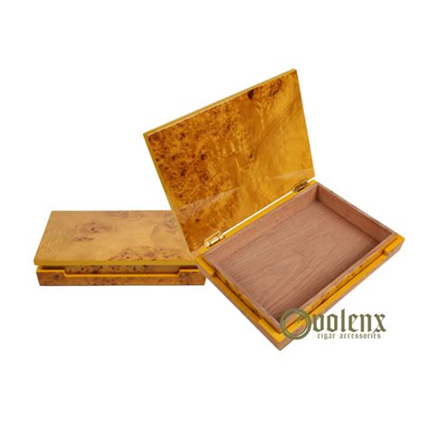 Custom Burl Veneer Wooden Luxury Cigar Humidor Box View Cigar Humidor