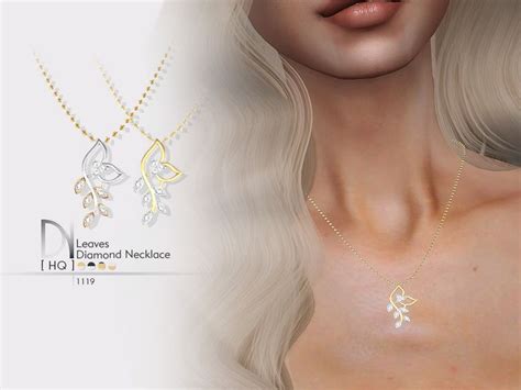 Leaves Diamond Necklace Sims 4 Piercings Sims 4 Sims