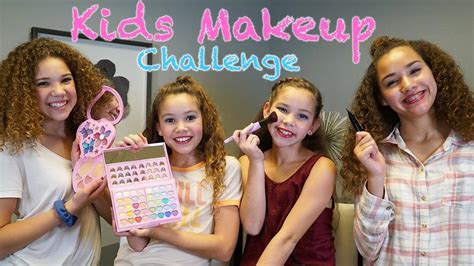 Kids Makeup Challenge Haschak Sisters Hackshack Sister And Matty B
