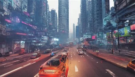 Hong Kong In 2077 Cyberpunk Steam Covering The Road Stable