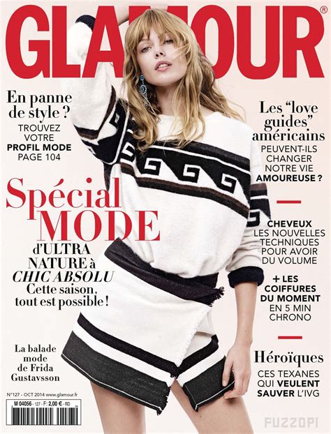 Frida Gustavsson On The Cover Of Glamour Magazine October 2014 Issue