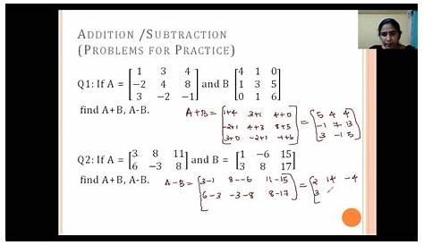 Addition and scalar multiplication of matrix - YouTube