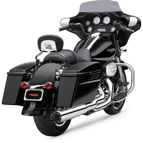 Cobra Power Flo 2 Into 1 Exhaust System In Chrome Finish For Harley