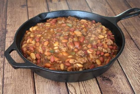 Cowboy beans in the #crockpot #slowcooker. How to Make a Texas Bean Bake With Ground Beef | Recipe ...