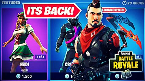 Rare Midnight Ops Skin Is Back New Fortnite Item Shop Youtube