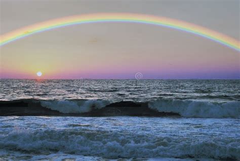 Rainbow Over The Sea Stock Photo Image Of Water Blue 272174