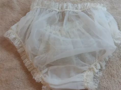 Vintage Glydons Of Hollywood Sheer White Panties With A Touch Of Lace