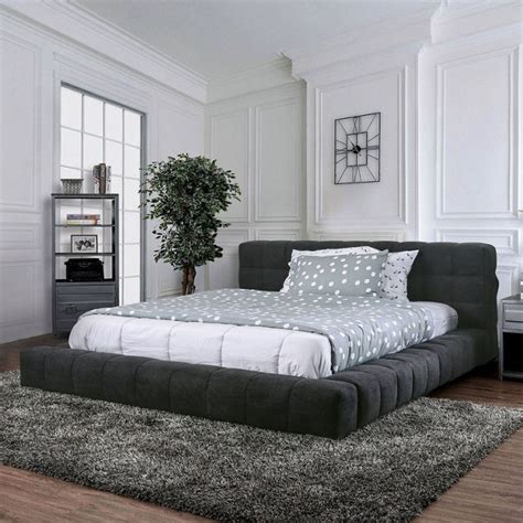 Wolsey Upholstered Low Profile Bed By Furniture Of America Furniturepick