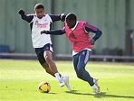 Charles Sagoe Jr in Arsenal training ahead of Crystal Palace clash