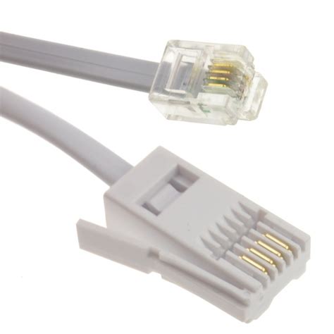 Kenable 4 Wire Bt Plug To Rj11 Crossover Telephone Cable 5m