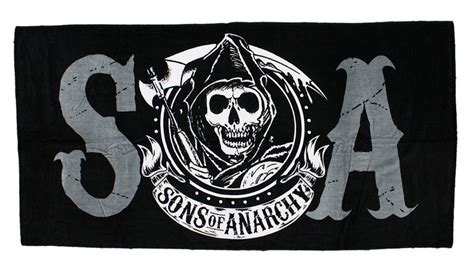 Bikerornot Store Sons Of Anarchy Soa Banner Beach Towel 1997