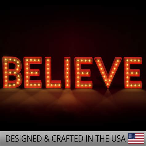 Red Believe Marquee Letters - Wintergreen Corporation