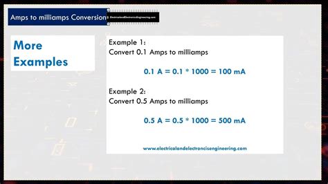 Amps To Milliamps A To Ma Conversion Formula With Solved Examples