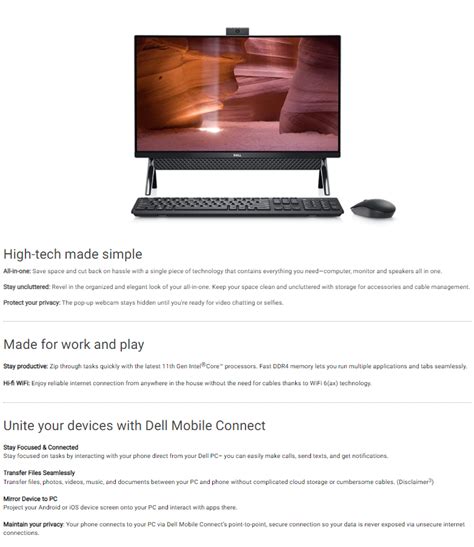 Dell Inspiron Aio Dt 5400 I5 11th Gen Microphase Corporation