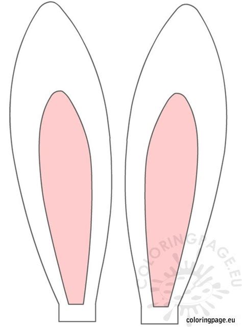 Cut out the shape and use it for coloring, crafts, stencils, and more. Easter rabbit ears - Coloring Page