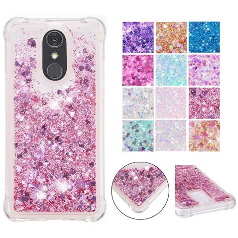 Hyygedeal Phone Cases Cute Glitters Girls Bling Liquid Quicksand Tpu