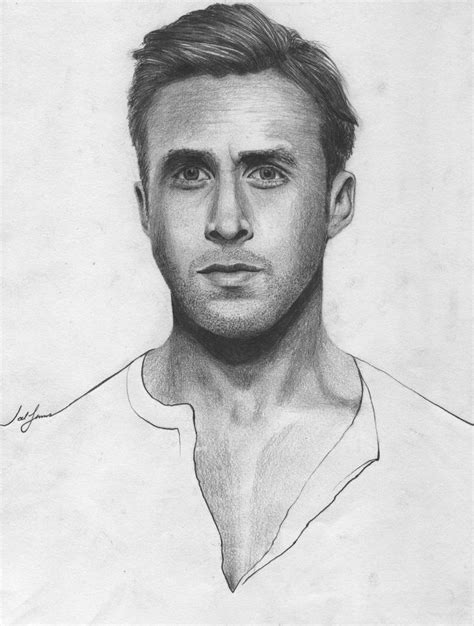 Portrait I Did Of Ryan Gosling Drawings Art Art Drawings