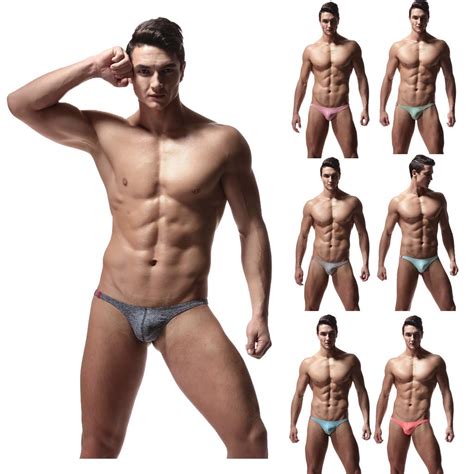 Jn Men S Sexy Underwear Solid Color Medium And Low Waist Thong Panties Buy At A Low Prices On