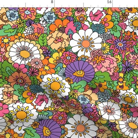 hippie fabric etsy