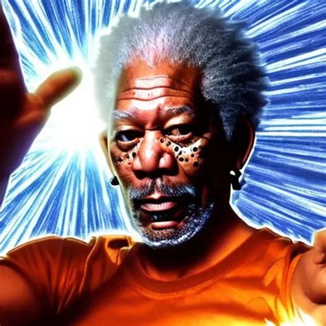 Morgan Freeman Going Super Saiyan Dragonball Anime Openart