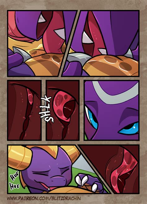 Rule 34 A Friend In Need Blitzdrachin Comic Cynder Dragon Female Feral Male Spyro Spyro The