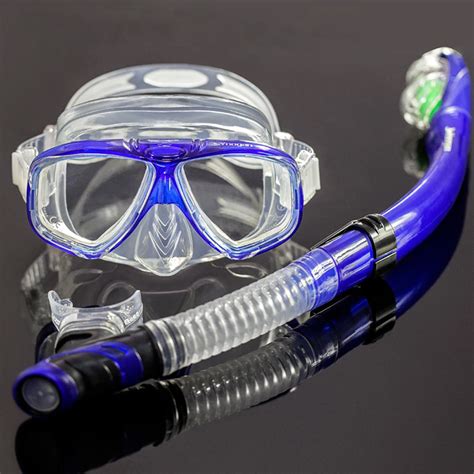 Scuba Mask And Dive Snorkel Black Diving Gears Adult Diving And