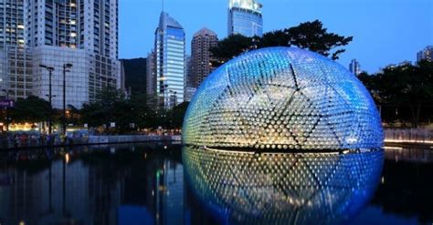 Rising Moon Pavilion Made Entirely Of Recycled Water Bottles Puts On An