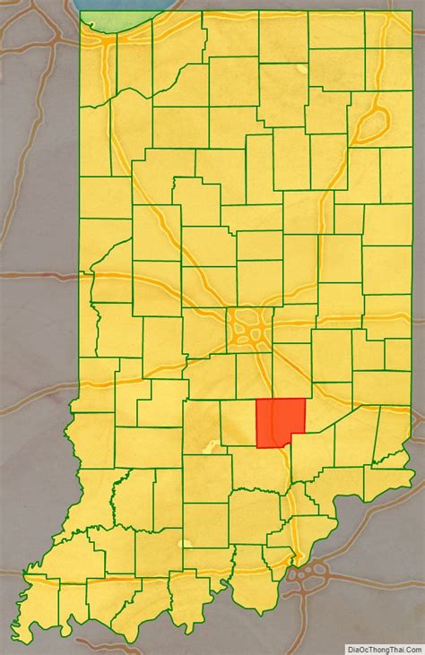 Map Of Bartholomew County Indiana